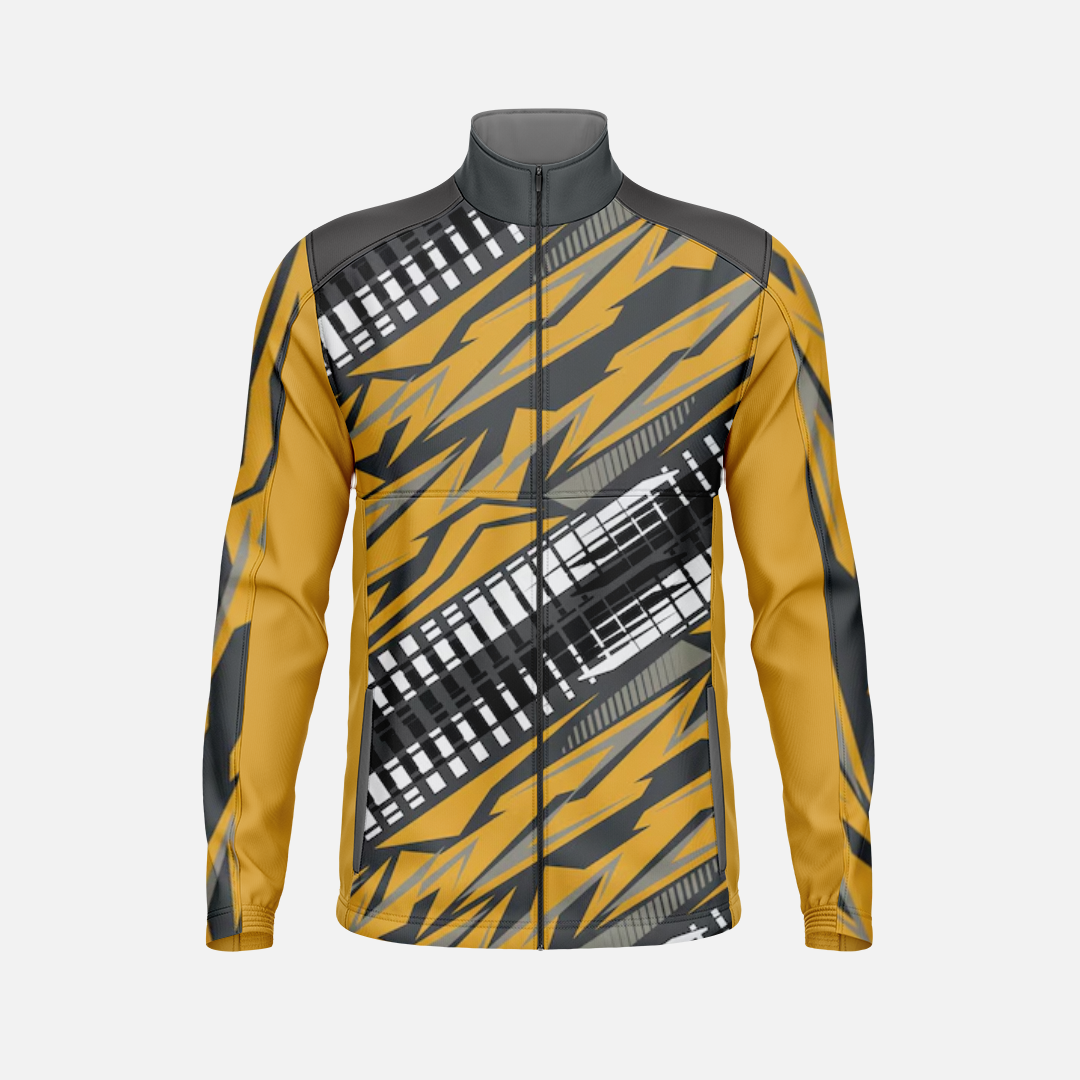 Men’s Athletic Engineered Mock Neck Jacket - Image 9