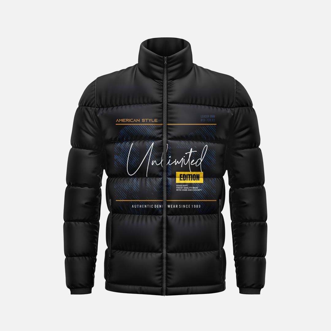 Men’s Athletic High Puffer Jacket - Image 3
