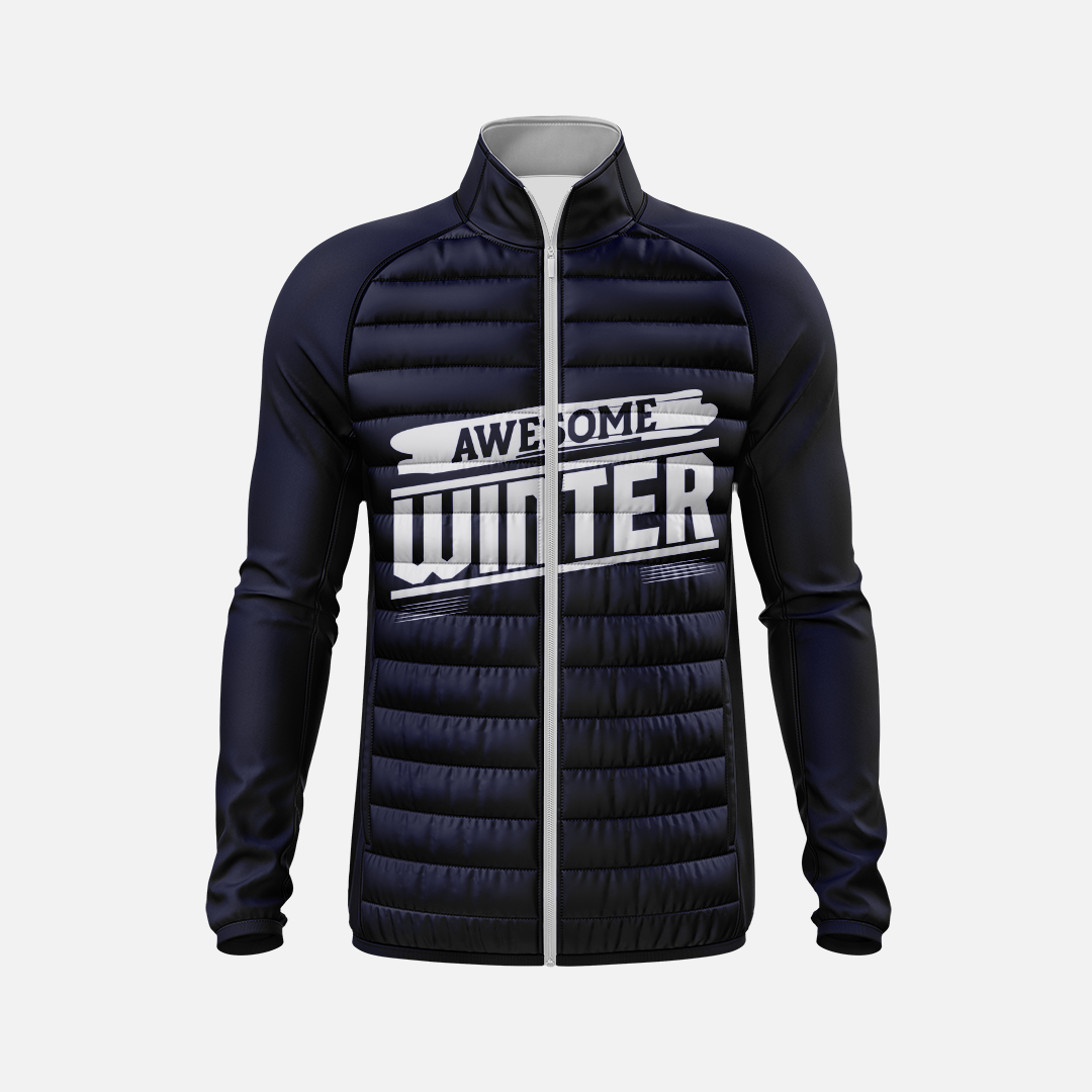 Men’s Athletic Mock-Neck Puffer Jacket - Image 3