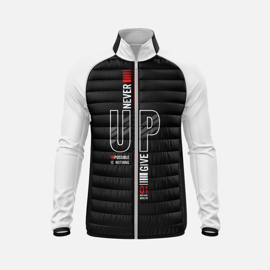 Men’s Athletic Mock-Neck Puffer Jacket - Image 4