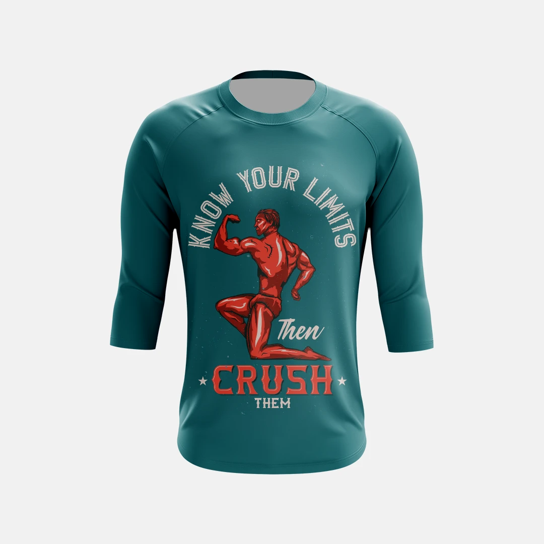 Men’s Athletic Muscle Fit 3/4 Sleeve T-Shirt - Image 2