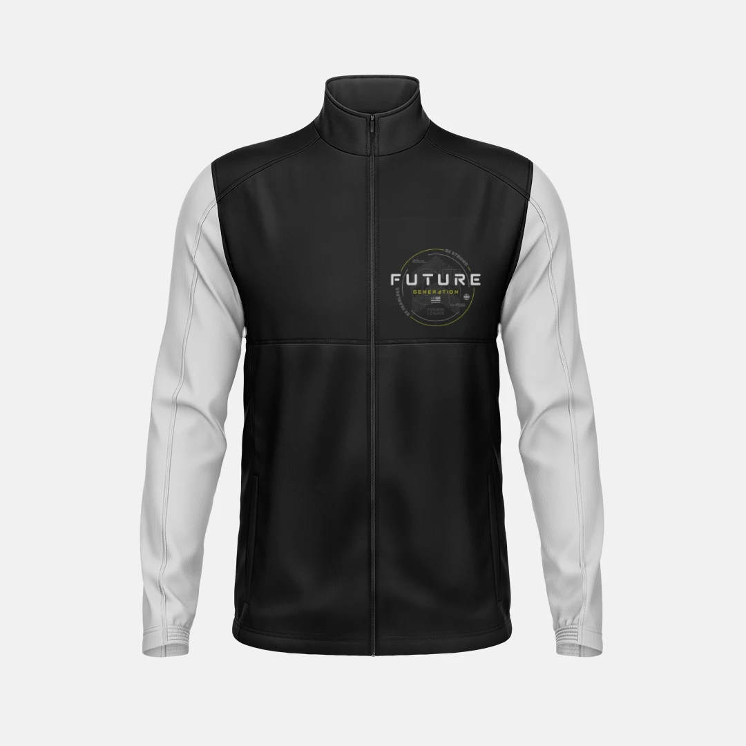 Men’s Athletic Engineered Mock Neck Jacket - Image 2